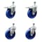 Service Caster 5 Inch SS Solid Polyurethane 1/2 Inch Threaded Stem Caster Total Lock Brake, 2PK SCC-SSTSTTL20S514-SPUS-121315-2-S2 - alternate 1